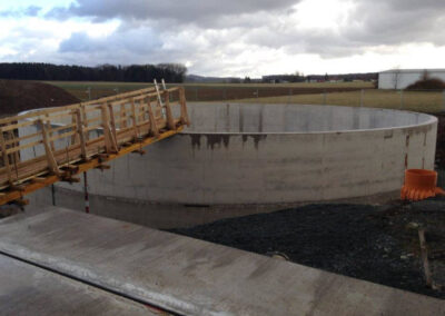 Construction of a secondary clarifier with circular formwork from RSB Formwork Technology GmbH