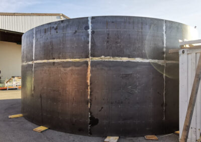 Cylindrical steel formwork for a smoke extraction shaft at the world's largest copper mine in Chile