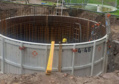 SBR tank and sludge storage in Sulfeld-Borstel formed with circular formwork from RSB