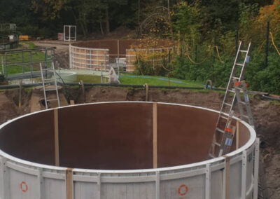 SBR tank and sludge storage in Sulfeld-Borstel formed with circular formwork from RSB