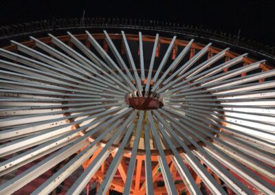 Faulturm mit gerader Decke und eckiger Gashaube gebaut von RSB Formwork Technology GmbH