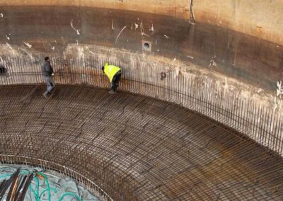 Kombibecken mit zweihäuptiger Innenwand und einhäuptiger Außenwand im Bestand von RSB Formwork Technology GmbH.