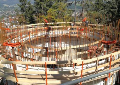 1 Trinkwasserbehälter neu gebaut mit Rundschalung von RSB Formwork Technology GmbH, 2 bestehende Behälter werden erhöht von RSB Formwork Technology GmbH.