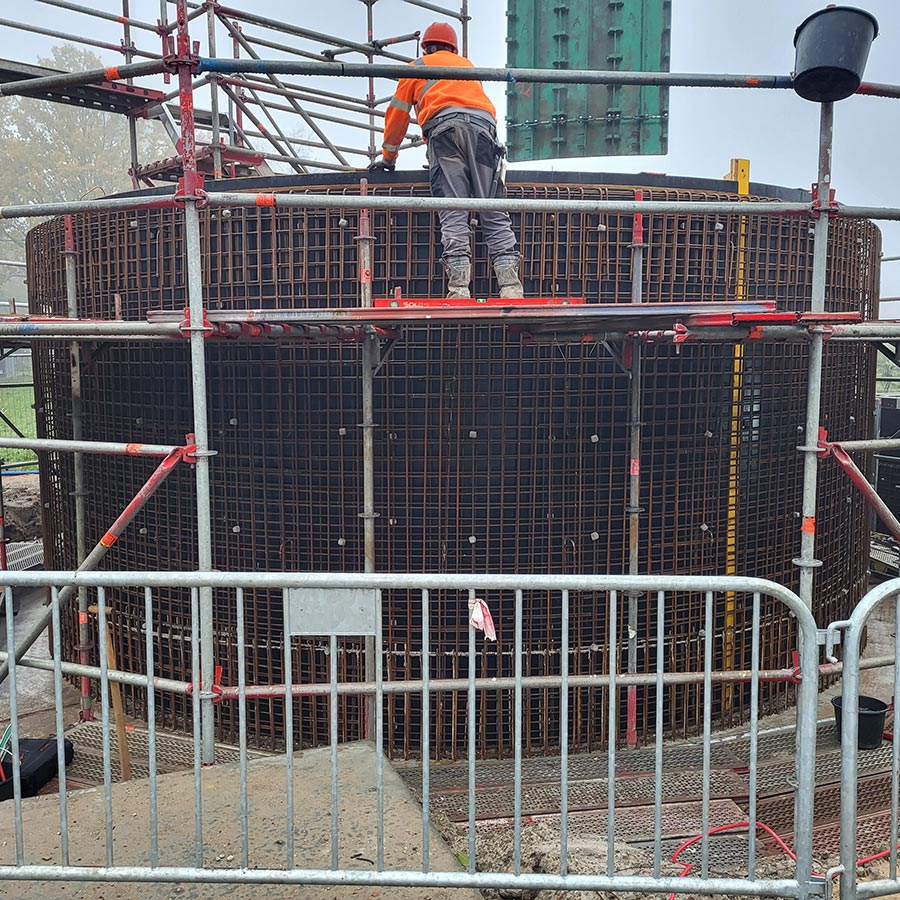 Drinking water tank without holes of formwork anchors built by RSB Formwork Technology GmbH.