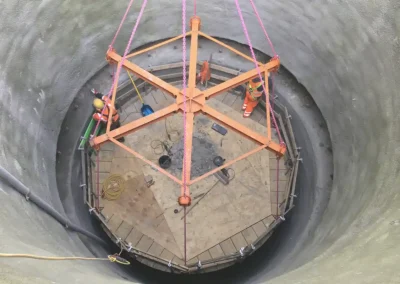 Arbeitsbühne Entrauchungs-schacht Kramertunnel Garmisch Partenkirchen Deutschland