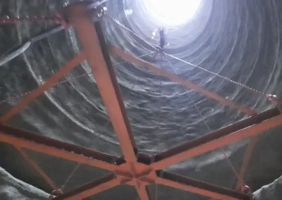 Arbeitsbühne Entrauchungs-schacht Kramertunnel Garmisch Partenkirchen Deutschland
