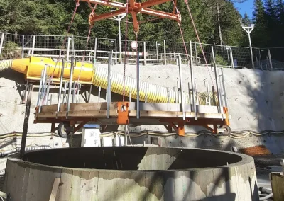 Arbeitsbühne Entrauchungs-schacht Kramertunnel Garmisch Partenkirchen Deutschland