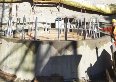 Arbeitsbühne Entrauchungs-schacht Kramertunnel Garmisch Partenkirchen Deutschland
